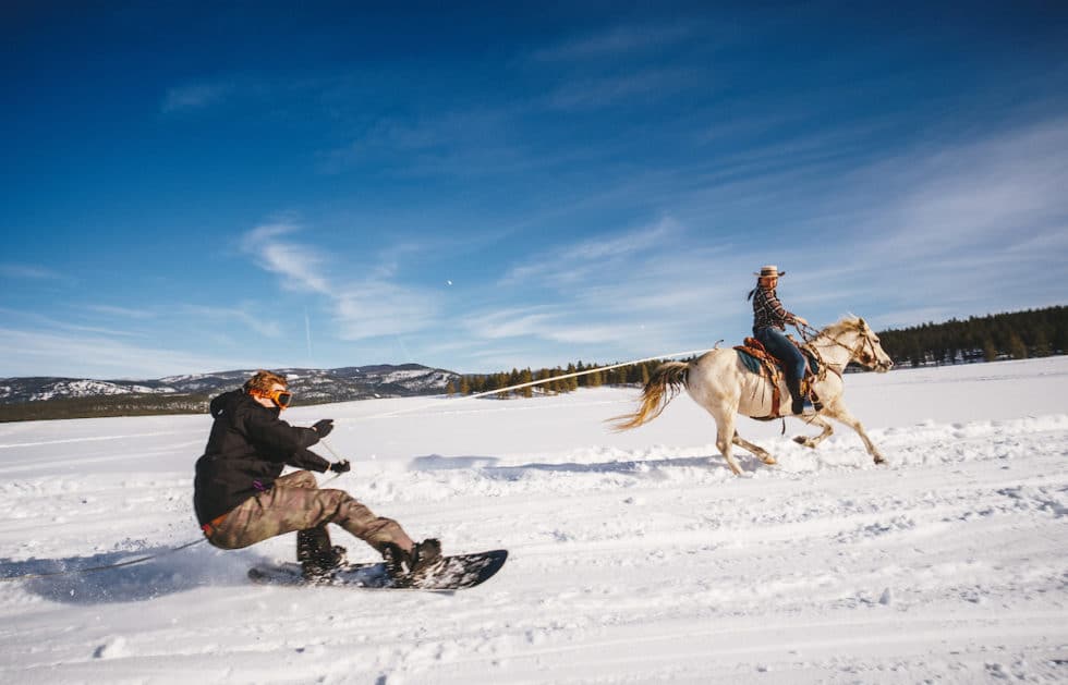 Paws Up, montana travel, skijoring